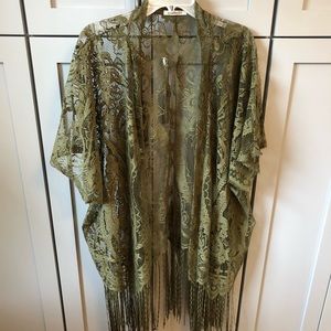 Green Lace Kimono